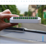 Auto ajutine parkimiskaart Telefoninumbri kaardiplaat Telefoninumber Parkimispeatus Autotarvikud Autokujuline 13x2,5cm must