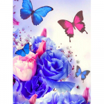 Teemantmaalikomplekt Multifilm &ouml;&ouml;kull pildid kividest 5D DIY Teemanttikandid Loomade mosaiikkaunistus Full Round 20X30CM punane