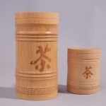 K&auml;sitsi valmistatud bambusest tee Caddy kanister k&ouml;&ouml;gi maitseainepurk, suletud purgid kommi-suupistepaak, toidukonteiner, kaanega kingitus. L