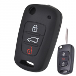 Silikoonist v&otilde;tmekohvri kate Kia Soul Venga Picanto Rio Sorento Ceed Sportage jaoks Hyundai i20 i30 Veloster ix20 Keyless Fob Shell jaoks