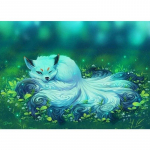 5D Teemantmosaiik Rebane Looma Muster Rhinestone K&auml;sitsi valmistatud Teemantmaal Teemanttikandid Mosaiik Kunstpilt Kodukaunistus Full Round 20x30CM