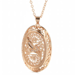 Kinel Rose Gold suur ripats kaelakee naistele tsirkoonist peened ehted roosa kuldne v&auml;rv