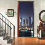 Isekleepuvad uksekleebised 3D tapeet Vin&uuml;&uuml;l eemaldatavad veekindlad seinamaalingud siseuste jaoks kodukontori kaunistamiseks 77x200cm