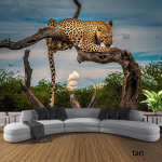 Metsakuningas tiigerleopard gobel&auml;&auml;n Metsloomade seinavaip Seinaripp Seinakunst Kunstkaunistus Magamistoa seinavaip 95x70CM