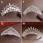 1 tk Diadem Kammiga Rhinestone Crown Juukse Ehted P&auml;rlipeapaelad T&uuml;drukute Moeprintsess