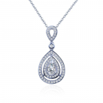 BELLA BOX Water Drop Imeilus isikup&auml;rastatud rangluukett, lihtne kristallist kaelakee naistele pulmaehted valge/beež