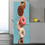 Toidu k&uuml;lmkapi kleebised Vin&uuml;&uuml;l k&uuml;lmkapi tapeet terve ukse kate K&ouml;&ouml;k Isekleepuv s&uuml;gavk&uuml;lmiku kile seinaplakat Seinamaalingud 60x150cm(1pcs)