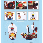 432TK SY6299 P&auml;ikeseline piraadilaev Luffy &uuml;hes t&uuml;kis Ehitusklotsid &Otilde;ppem&auml;nguasjad klotsid M&auml;nguasjad