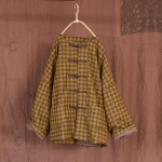 Johnature naiste vintage puuvillased linased parkad, &uuml;heksa varrukaga n&ouml;&ouml;bid, lillelised mantlid, talvised lahtised Hiina stiilis pargid One Size tumekollane v&auml;rv
