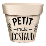 Les Tr&eacute;sors De Lily [A2071] - bambusest pott 'Small but Strong' must beež - 7x6 cm must