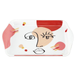 Les Tr&eacute;sors De Lily [R6792] &ndash; v&auml;ike melamiinist kandik 'Arty' roosa valge (n&auml;gu) - 21x14 cm Heleroosa