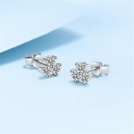S&auml;delev 925 Sterling H&otilde;be D V&auml;rv 0.6ct Ristik Ploom Mood Romantiline Moissaniit Klipiga K&otilde;rvar&otilde;ngad Naiste Peole 0.6 carat gray
