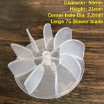 V&auml;ikese v&otilde;imsusega mini plastikust ventilaatori tera, 4/6 lehte f&ouml;&ouml;ni mootoritarvikute jaoks
