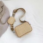 Yogodlns kuum m&uuml;&uuml;k uus v&auml;ike kott &otilde;lgedest kootud kott naiste lihtne Crossbody kott puhkuse rannakott k&auml;eshoitav kootud kott mood &otilde;lakott 20x7x14cm khaki