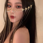 Vintage peakate Tutt Water Drop Hanfu n&auml;okardin Antiikstiilis Mask N&auml;oloori Tutt Kulmukeskuse ripatspeakate h&otilde;be