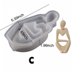3styles Abstract Thinker Shape silikoonvormid isetegemiseks vaigust betoonist k&auml;sit&ouml;&ouml;ks C