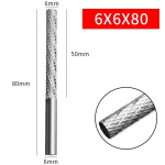 Silver Rotary File Rotary File Rotary File Lihvimispea 6&times;6&times;80mm A