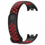 Sport silikoonist rihm Xiaomi Mi Band 8 k&auml;ev&otilde;ru jaoks, kahev&auml;rviline randmepael Xiaomi Mi Band 8 punane/must