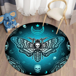 Death Moth vaibad elutuppa Vaibad gooti pealuu &uuml;mmargune vaip p&otilde;randamatt Butterfly Moon Star vaip pol&uuml;ester vaibamatt 60cm