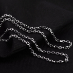 S925 h&otilde;bedane konkslukk liiga sarvikett Moe isiksus Tyag Vintage kaelakee Hip Hop neutraalsed butiikehted D2.5MM 50CM