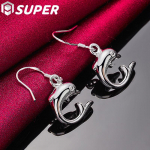 925 h&otilde;bedast Dolphin Drop K&otilde;rvar&otilde;ngad Ehted