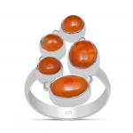 Naturaalsest karneoolist v&auml;&auml;riskivist tahke 925 sterlingh&otilde;bedast k&auml;sitsi valmistatud s&otilde;rmused naistele ja t&uuml;drukutele 5