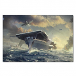 World of Warships Bismarck Battleship Painting Canvas Plakatid HD Prinditud Seina Kunstipildid Kaasaegne elutuba Kodukaunistus 70x120 No Frame