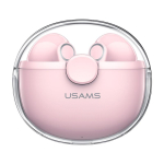 USAMS Bluetooth 5.1 TWS juhtmevaba k&otilde;rvaklapp l&auml;bipaistev korpusega peakomplekt stereom&uuml;ra v&auml;hendamine bassi puutetundlik pikk ooterežiim 300 mAH Bluetooth Headphone 5.1