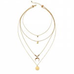 Charm Women Choker Crescent Moon Bell &uuml;mmargune ripats mitmekihiline kaelakee Boheemlaste ehted peokink kuld