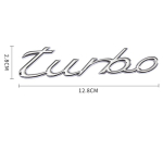 TURBO Letter 3D metallist kleebis universaalne auto kere m&auml;rgi embleemi kleebis galvaniseeritud auto tagaluugi kaunistus auto must