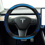 DERMAY for Tesla Model 3 2017 2018  Car Steering Wheel Cover Micro Fiber Leather + Silica gel Auto interior