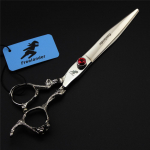 Profional Pet Dog Groomg k&auml;&auml;rid 7,0 ch Sharp Cuttg Thng Straight k&auml;&auml;rid Kvaliteetsed Stal terasest lemmiklooma k&auml;&auml;rid
