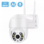 Uus HD 1080P juhtmevaba PTZ v&auml;liskaamera IP 2MP seire-AI veekindel infrapuna &ouml;ise n&auml;gemise j&auml;lgimine Wifi v&auml;liturva CCTV EU Plug