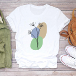 (Aasia suurus)Naiste prinditud daam akvarell Sweet Trend Abstract Naiste T-s&auml;rk Moodne T-s&auml;rk Riietus vabaaja l&uuml;hikeste varrukatega graafiline T-s&auml;rk S