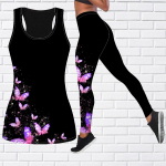 Petal Butterfly Print joogariietus naistele Mood Treening Retuusid Fitness Sport Vabaaja joogap&uuml;ksid XL roosa