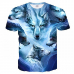 Suvised topid Meeste Suures suuruses Riided Hundi 3D Prindiga T-s&auml;rk Loomamustriga T-s&auml;rgid Kaelaga l&uuml;hikeste varrukatega Hingavad meeste s&auml;rgid 4XL