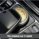3D metallist amg &otilde;unapuu keskkonsooli multimeedia nupu dekoratiivkleepsud kate gle C E GLC260 C200 E300 w205 jaoks