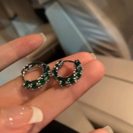 ANENJERY h&otilde;bedase v&auml;rvi ebaregulaarsed tsirkoonist r&otilde;ngask&otilde;rvar&otilde;ngad naistele uus mood Lihtne Huggies k&otilde;rva ehete aksessuaarid