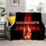 3D R-Rammstein Heavy Metal Band Sildi tekk, Pehme tekk koju Magamistoa voodi diivan Pikniku reisikontori kattetekk lapsele 75cm x 90cm