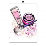 Trendikas ilu-k&uuml;&uuml;nesalong Luksuslik huulepulk P&otilde;hjamaade plakat Seinakunstiprint L&otilde;uendimaaling Stuudio Spa Decor Pildid elutuppa A4 21X30cm No Framed