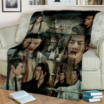 Draama Taltsutamatu xiao zhan wang yi bo Pehme tekk Viskatekk Pehme multikas tr&uuml;kitud voodikate Voodikate diivan kingitus 75cm x 90cm