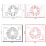 K&ouml;&ouml;k silikoonist k&uuml;psetusplaat Rullitav taignapadi kondiitritooted koogid K&uuml;psetusn&otilde;ud Voodripadja matid 40*50cm punane