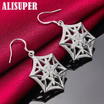 925 Sterling Silver Star Geometric Drop K&otilde;rvar&otilde;nga Ehted