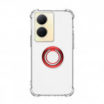 R&otilde;ngasaluse l&auml;bipaistev &uuml;mbris Vivo V29 Lite V27 V25 V23 V20 Pro V27E V25E hoidik, turvapadi P&otilde;rutuskindel l&auml;bipaistev pehme silikoon telefoni tagakaas For VIVO V21 4G punane