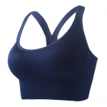 P&otilde;rutuskindel seljapandlaga naiste spordirinnahoidja, polsterdatud joogarinnahoidja push-up p&otilde;rutuskindel &otilde;mblusteta treening Fitness 2XL sinine