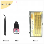 1 kast 10D 60tk Hernehirmutis kunstripsmete pikenduskomplekt liimiga 3D DIY kunstripsmete v&otilde;ltsripsmete pintsetid 8mm