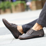 38-50 Meeste vabaajajalatsid Ehtsast nahast kleitkingad 38 must