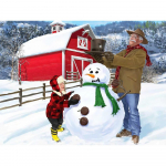 Teemantmaalikunst t&auml;ispuur J&otilde;ululindude postkast Teemantmaal K&auml;sitsi valmistatud lumine p&auml;ev Teemantmosaiikmaal Kodukaunistus j&otilde;ulukink Full Round 25X37.5CM