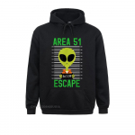 Fitted Storm Area 51 Naljakas Alien Escape Unisex naiste UFO kapuuts pikkade varrukatega dressipluusid kapuutsid Unisex spordir&otilde;ivastele tr&uuml;kitud 2XL