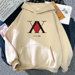 Hunter X Hunter Hoodie Naiste Harajuku Graafiline Unisexga HXH Killua Pusad S&uuml;gistalvised Pulloverid Pusad Pusad Anime riided L beige